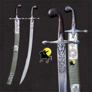 Osmanlı Yalmanlı Pala Kılıcı + Yeşil Kın