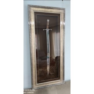 Gerçek Türk Kılıçlı Gümüşi Çerçeveli Hediyelik VİP Tablo