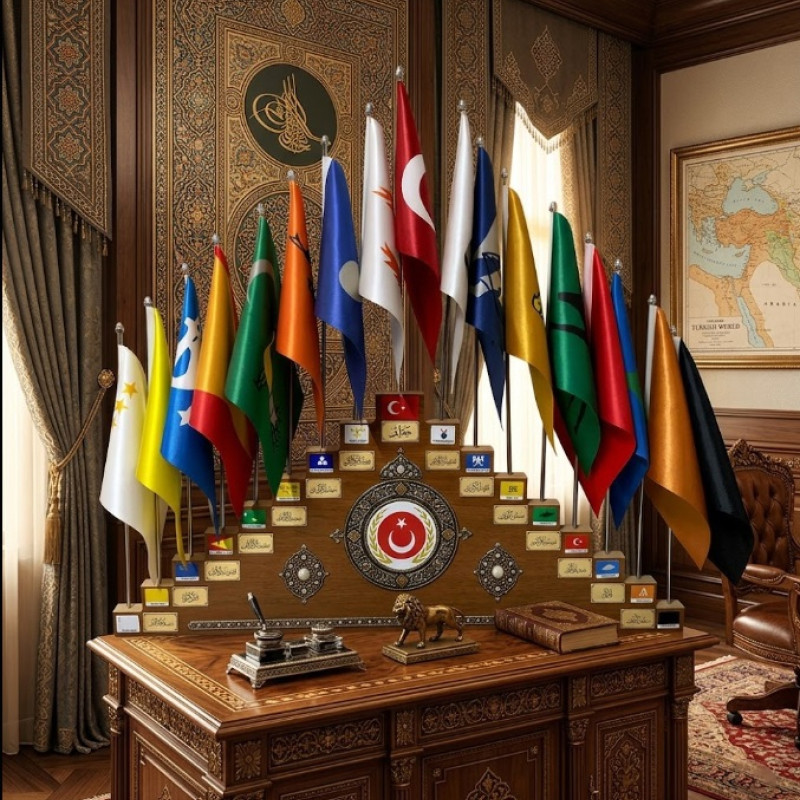 Türk Devletleri Bayrakları 17'li
