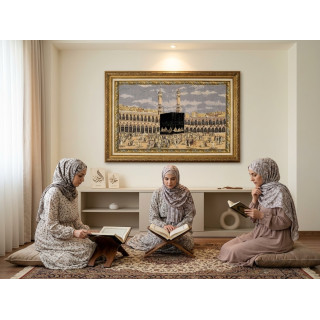 Yeni Kabe Goblen Tablo -  Estetik Gold Çerçeveli 85*126 