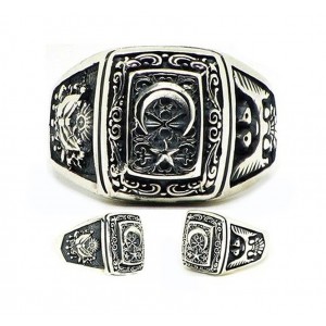 ÜÇ TÜRK DEVLETİ ARMALI YÜZÜK