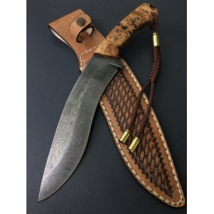 Damascus Kukry - Pala Avcı Bıçağı (Koleksiyonerlerin İlgi Odağı)