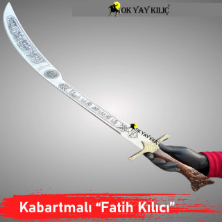 Kabartmalı Gravür İşlemeli Fatih Kılıcı